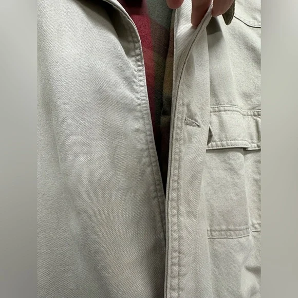 Vintage Eddie Bauer Chore Barn Coat Goose Down Liner Men’s Sz M Corduroy Collar - Picture 6 of 15